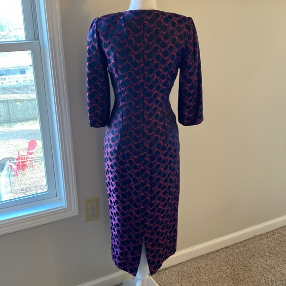 Vintage • Frederica Printed Fitted Dress - Picture 6 of 12